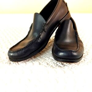 Brooks Brothers men's slip on 10D leather good condition cleaned Luxury Black